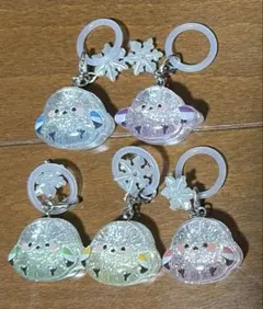 ✧ 新品✧ シマエナガ クリスタル ワンポイントチャーム めじるし