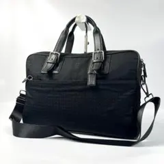 COACH コーチ ショルダーバッグ ブリーフケース 黒 シグネチャー A4可のサムネイル
