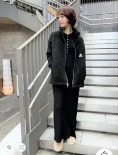 Spick & Span/ヘンリーネックリブニットワンピース