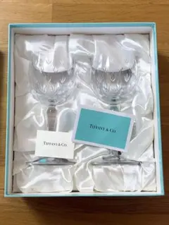 【今日まで】Tiffany & Co. カットクリスタルワイングラス 2個セット