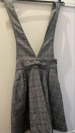 Lindsay メゾピアノ チェック柄ジャンバースカート 2way