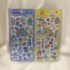 プチドロップステッカー　モンスターズインク&トイストーリー2枚セット