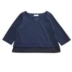 ユナイテッドアローズ❤️Vネック チュニック　7分袖　ネイビー&ブラック