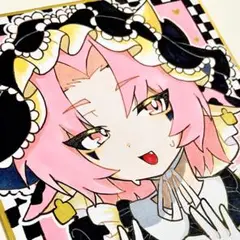 手描きイラスト アナログイラスト オリジナル 色紙