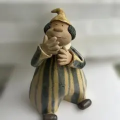 ピエロ人形　益子焼　陶器製　作者不明のサムネイル