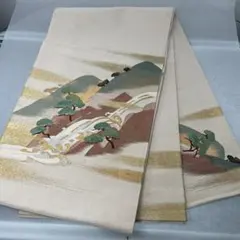 太鼓柄袋帯 山と滝の模様0105