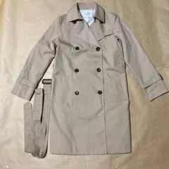【anyFAM】ベージュ ベルト付きトレンチコート 152-5
