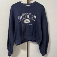 PASTEL DEER トレーナー トップス 犬 ネイビー ゆったり