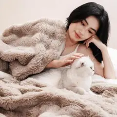 konciwa 毛布 ふわとろ 洗える シングル 軽量速暖 ブランケット