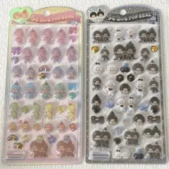 新品・正規品 うるちゅるポップシール モンチッチ カラフル モノトーン 2種