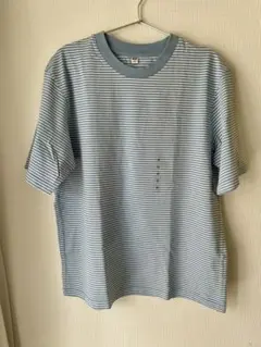 【UNIQLO】青と白のストライプ Tシャツ 半袖