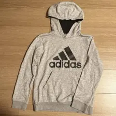 アディダス　キッズ　スウェット　パーカー　140 グレー
