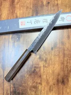 義弘作 ペテイナイフ 包丁 AUS10ダマスカス鋼 山脇刃物製作所 紫檀八角