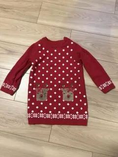 PRIMARK 赤色トナカイ柄セーター 12-18mクリスマス