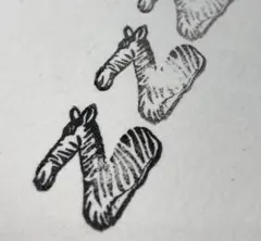 動物アルファベット ラバースタンプ【 Z：Zebra 】