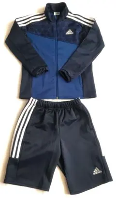 adidas ジャージセット 130サイズ ネイビー系
