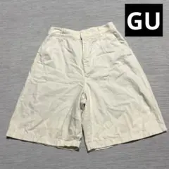 レディース GU ハーフパンツ 半ズボン 白 アイボリー ホワイト