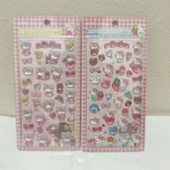 ハローキティ 3Dステッカー2枚セット