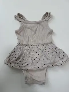 GAP ベージュ ドット柄ロンパース