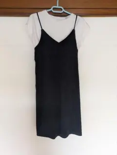 【GU】黒いキャミソールワンピース 130