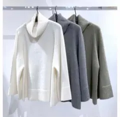 美品✨Theory セオリー タックレース柄カーディガン アイボリー 透かし
