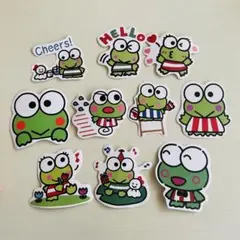 けろけろけろっぴ　シール　ステッカー　かわいい　紙素材　10枚