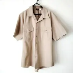 90s U.S.NAVY オープンカラーシャツ USA製 XL