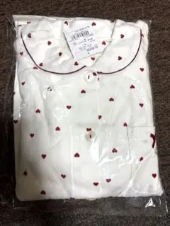 【新品未使用】ナルエー パジャマ ハート柄 白×赤 M〜L フリーサイズ