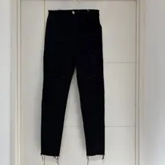 ダメージ加工スキニーデニム ブラック