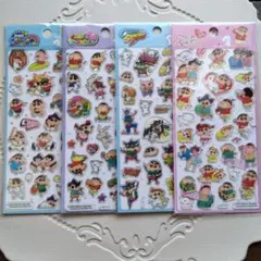クレヨンしんちゃん　クリスタルぷっくり立体シール4枚セット【海外公式正規品】のサムネイル