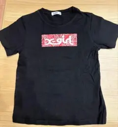【美品!!】X-girlstages黒半袖バンダナTシャツ 140㌢のサムネイル