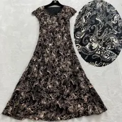 ローラアシュレイ　ロングワンピース　シルク　楊柳　ペイズリー　11