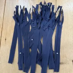 YKK コンシールファスナー 22cm 10本セット/紺系