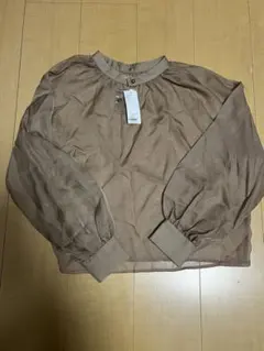 タグ付き Ambre Neige ベージュ バルーンスリーブ ブラウス