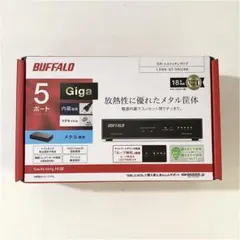 408】未開封 BUFFALO 5ポートスイッチングハブ LSW6-GT-5NS