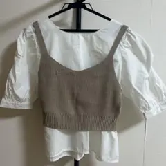 Rafraf ニットベストシャツ
