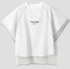 グラニフ ナガスギルイヌ ｜レイヤードシアーラグランTシャツ