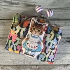 コヤンイサムチョン×ユキエモン ファスナー付きがま口ポーチ アリスサンダー