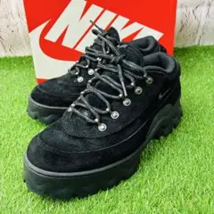 【美品】NIKE LAHAR LOW スニーカー 厚底 黒 トレッキング 極美品【NIKE】LAHAR LOW 厚底スニーカー 24 黒 トレッキング