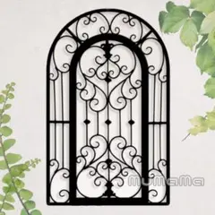 アイアン 窓枠風ウォールデコ アーチ型 壁飾り ガーデンインテリア アンティーク