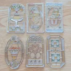 クーリア グラスパーラーステッカー イエロー 6枚セット