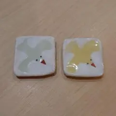 砥部焼 橋本美貴子さん 箸置きセット小鳥柄 - メルカリ