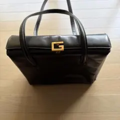 【アンティーク級】グッチ トートバッグ ショルダー レザー ブラック 黒