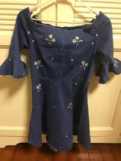 デニムオフショルダードレス