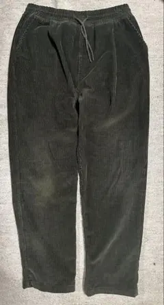 週末限定価格メンズダークグリーン コーデュロイ イージーパンツ