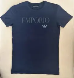 【美品】エンポリオアルマーニ アンダーウェア Tシャツ ネイビー 紺 ロゴ