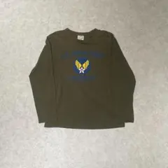 ALPHA INDUSTRIES M カーキ ミリタリー 空軍ロゴ ロンTのサムネイル