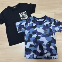 エクストララージキッズ　迷彩　幾何柄　Tシャツ　110cm 2枚セット