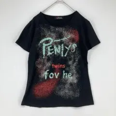 OYITA グラフィックTシャツ 黒 半袖