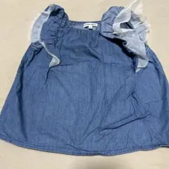 GLOBAL WORK デニムフリルトップス Sサイズ